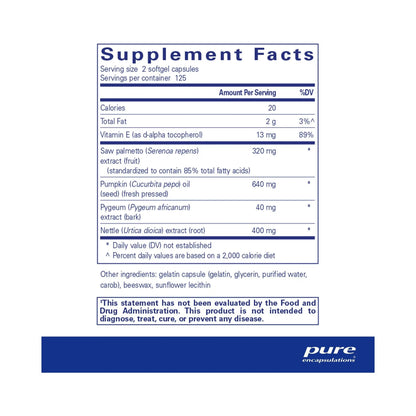 Pure Encapsulations Saw Palmetto Plus 250 Capsules