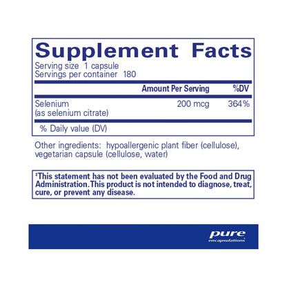 Pure Encapsulations Selenium (citrate) 180 Capsules