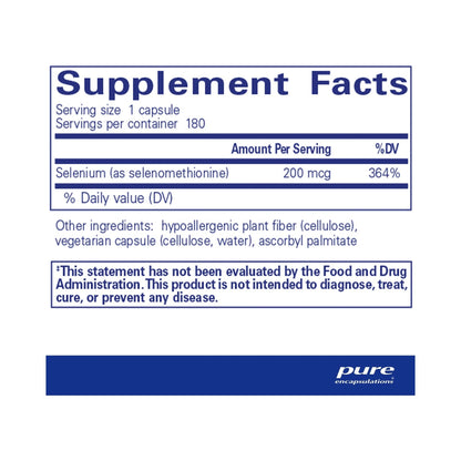 Pure Encapsulations Selenium (selenomethionine) 180 Capsules
