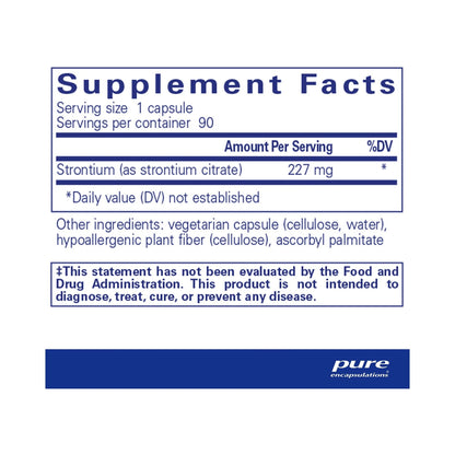 Pure Encapsulations Strontium (citrate) 90 Capsules