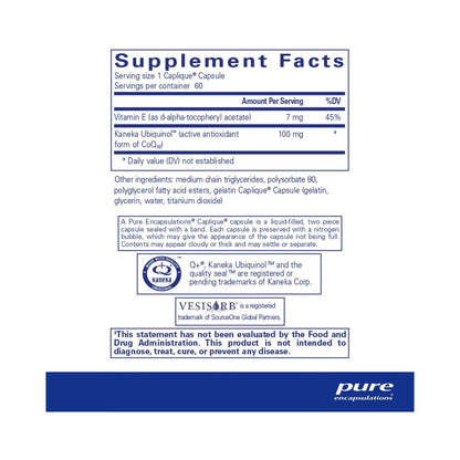 Pure Encapsulations Ubiquinol VESIsorb 60 Capsules