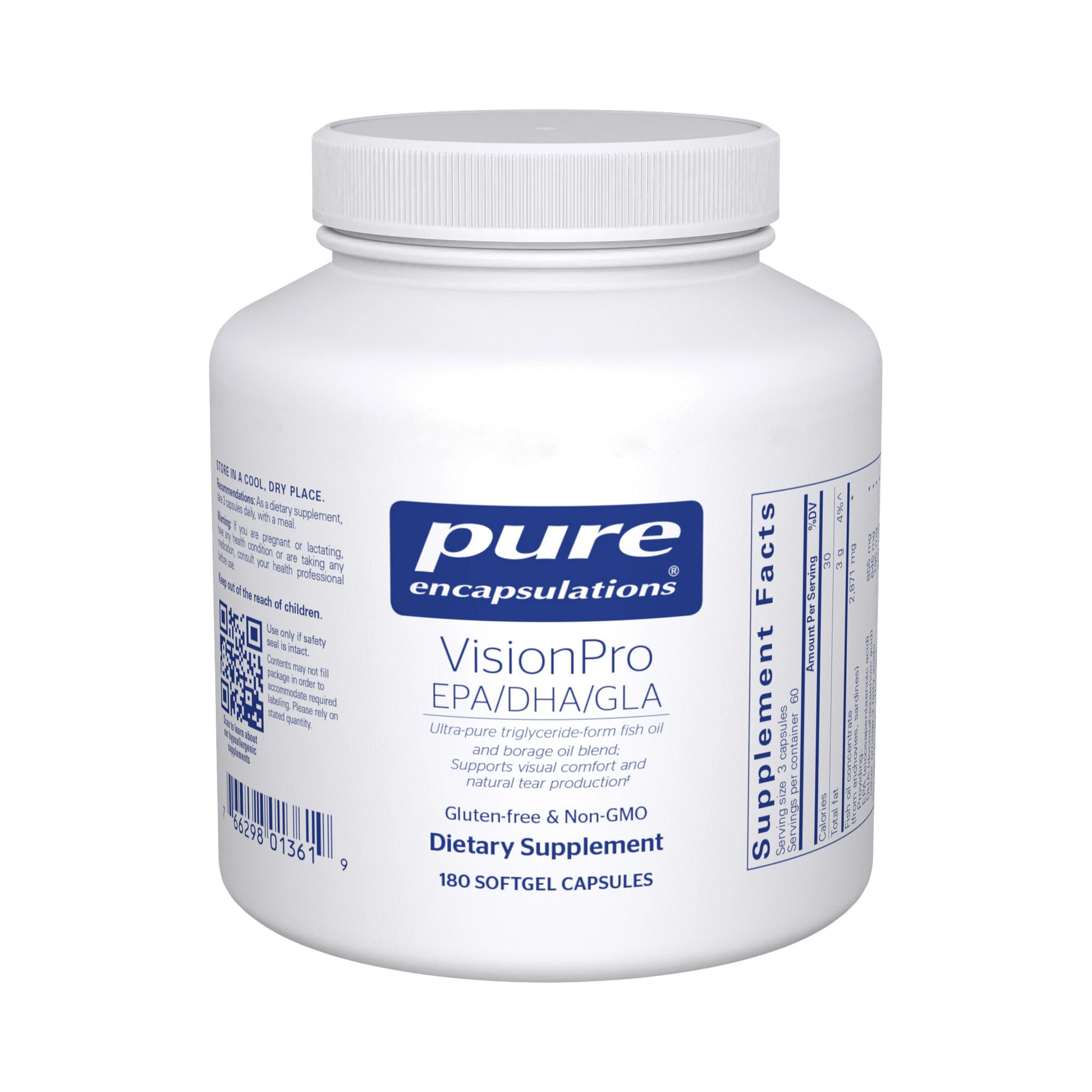 Pure Encapsulations VisionPro EPA/DHA/GLA 180 Capsules