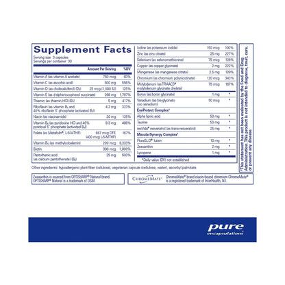 Pure Encapsulations VisionPro Nutrients 90 Capsules
