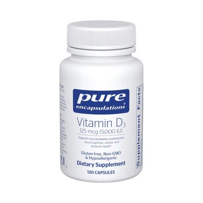 Pure Encapsulations Vitamin D3 125 mcg (5,000 IU) 120 Capsules