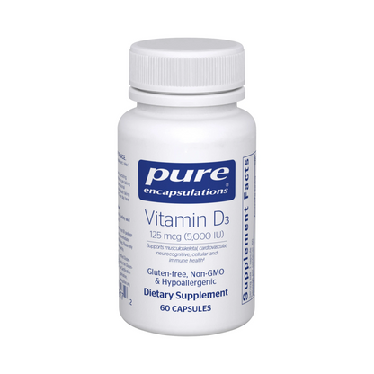Pure Encapsulations Vitamin D3 125 mcg (5,000 IU) 60 Capsules