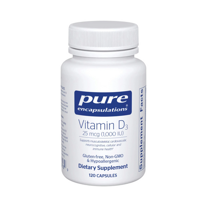 Pure Encapsulations Vitamin D3 25 mcg (1,000 IU) 120 Capsules