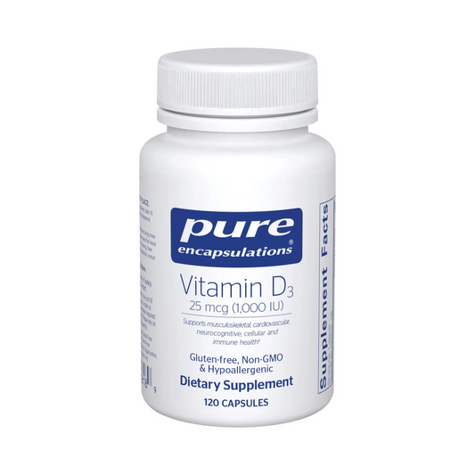Pure Encapsulations Vitamin D3 25 mcg (1,000 IU) 120 Capsules