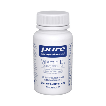 Pure Encapsulations Vitamin D3 25 mcg (1,000 IU) 60 Capsules