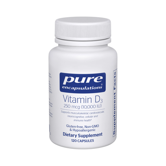 Pure Encapsulations Vitamin D3 250 mcg (10,000 IU) 120 Capsules