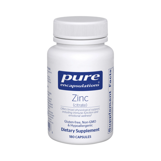 Pure Encapsulations Zinc (citrate) 180 Capsules