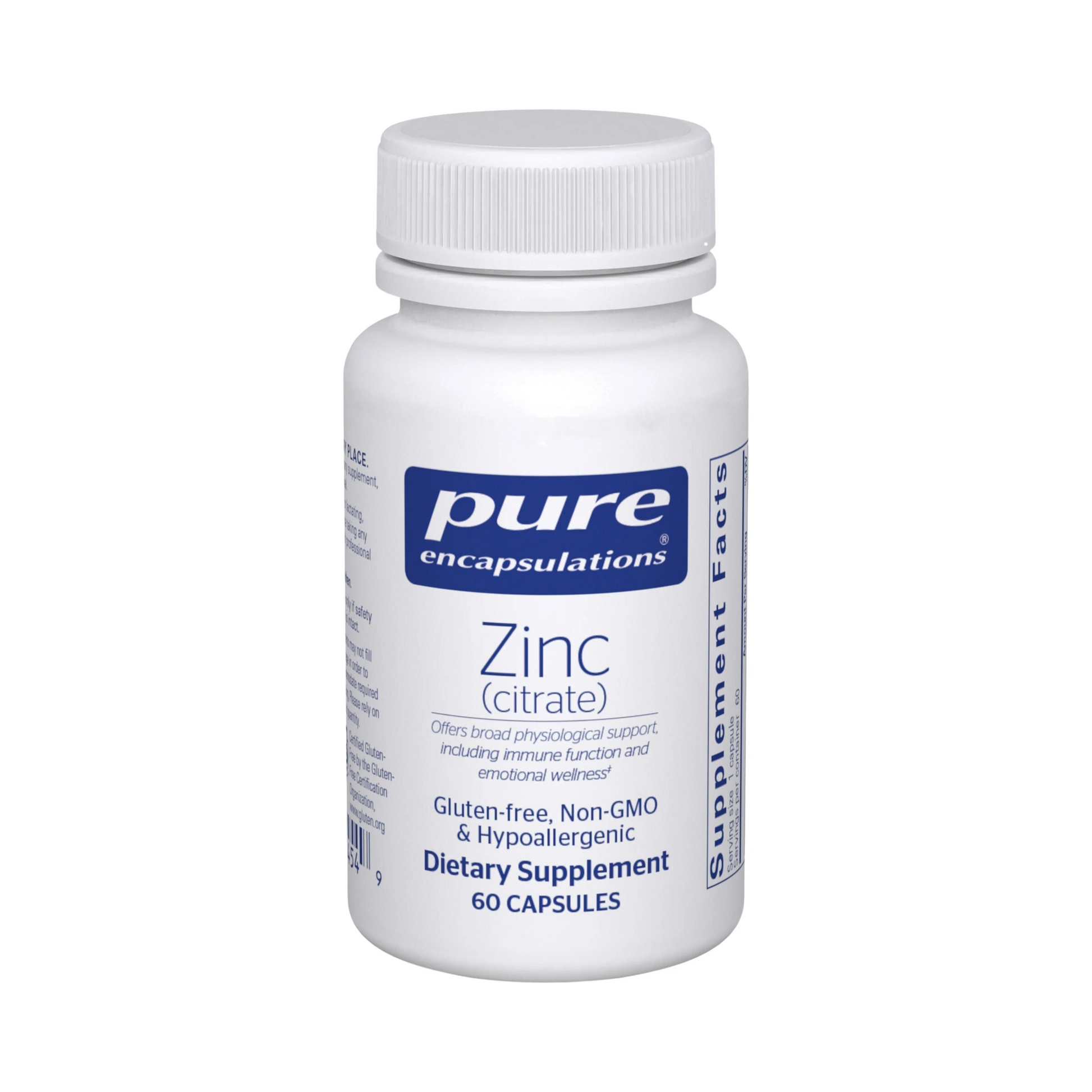 Pure Encapsulations Zinc (citrate) 60 Capsules