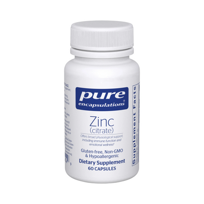 Pure Encapsulations Zinc (citrate) 60 Capsules