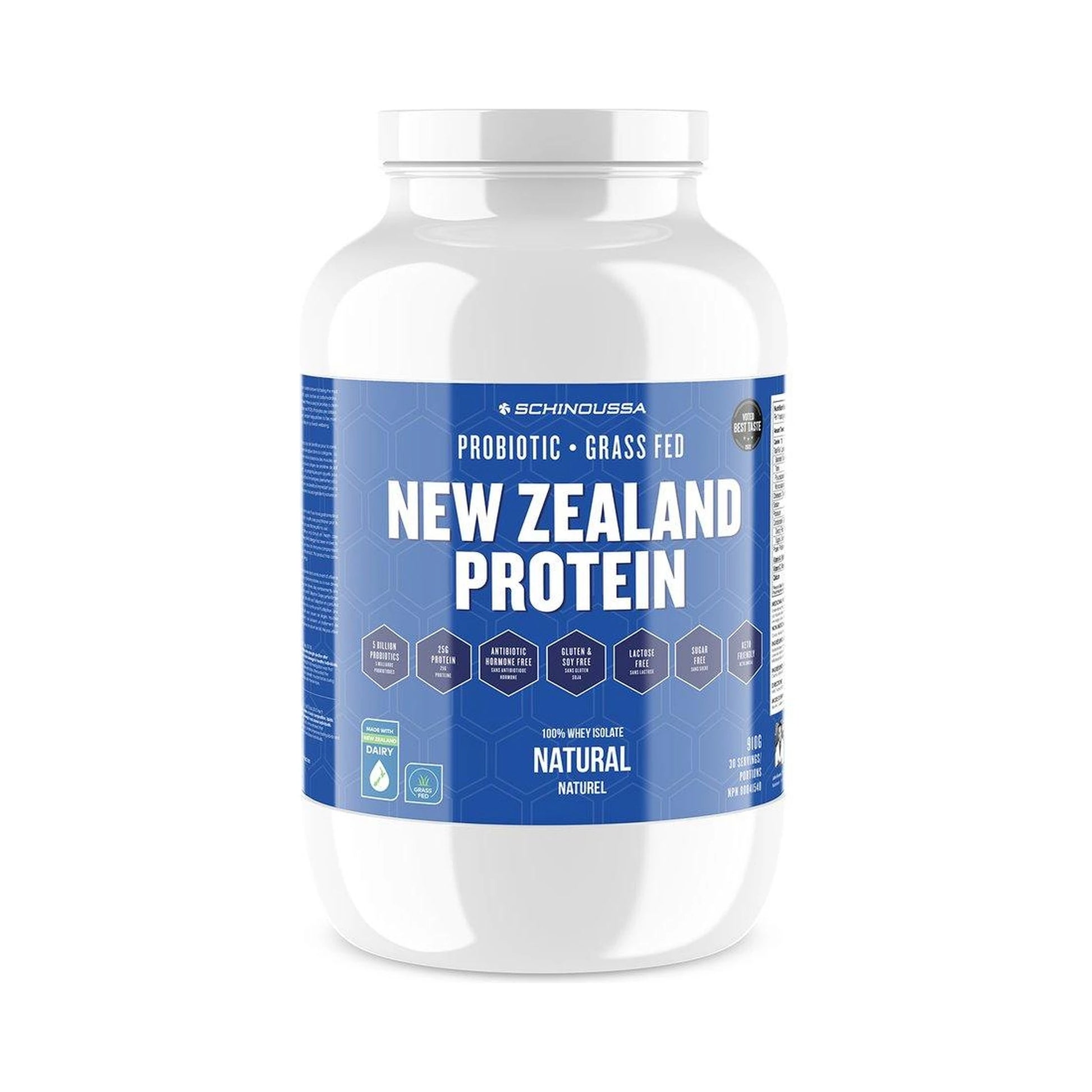 Schinoussa New Zealand Probiotic Whey Isolate Natural 910g