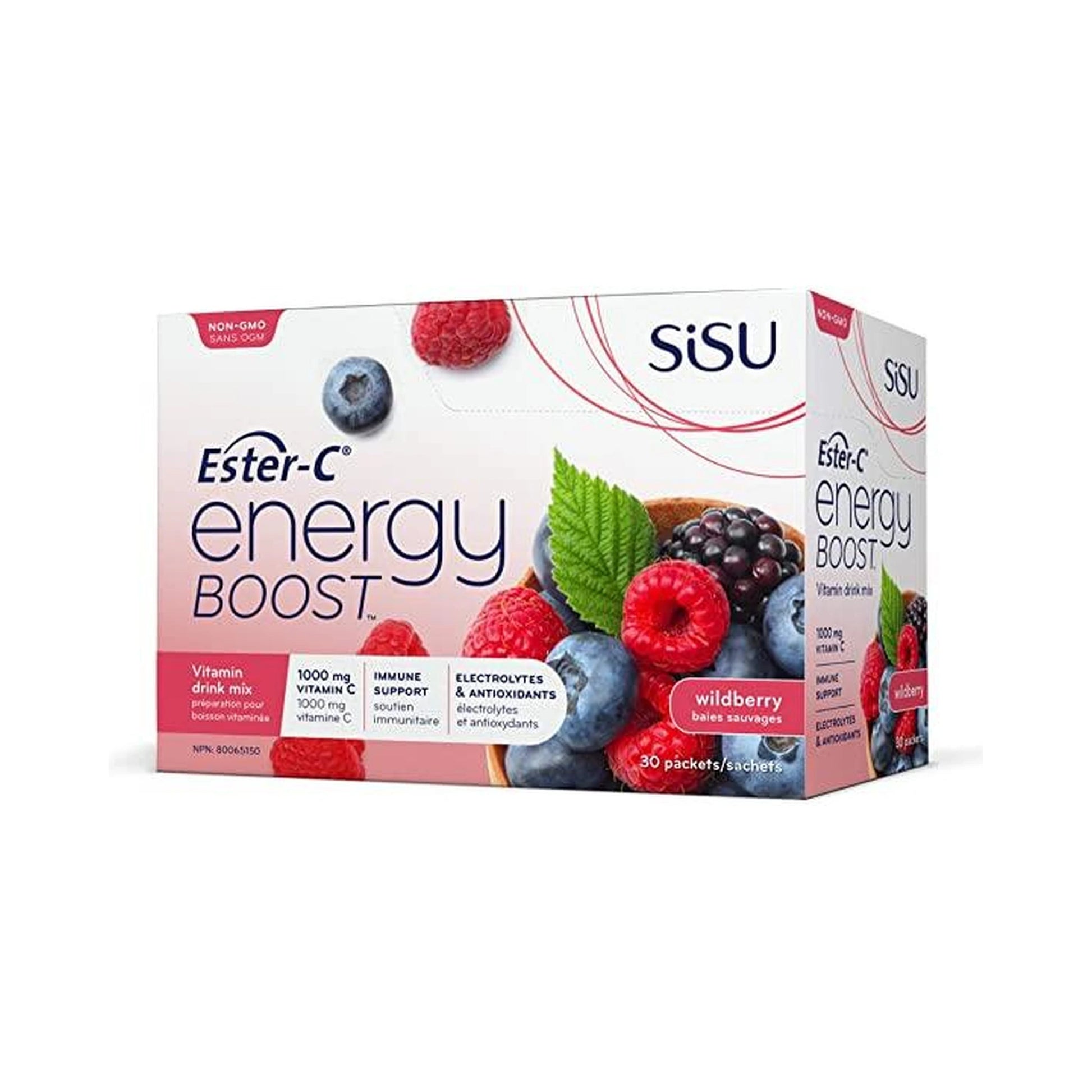 Sisu Ester-C Energy Boost Berry 30 Packets