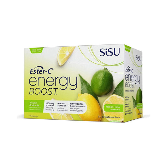 Sisu Ester-C Energy Boost Lemon Lime 30 Packets