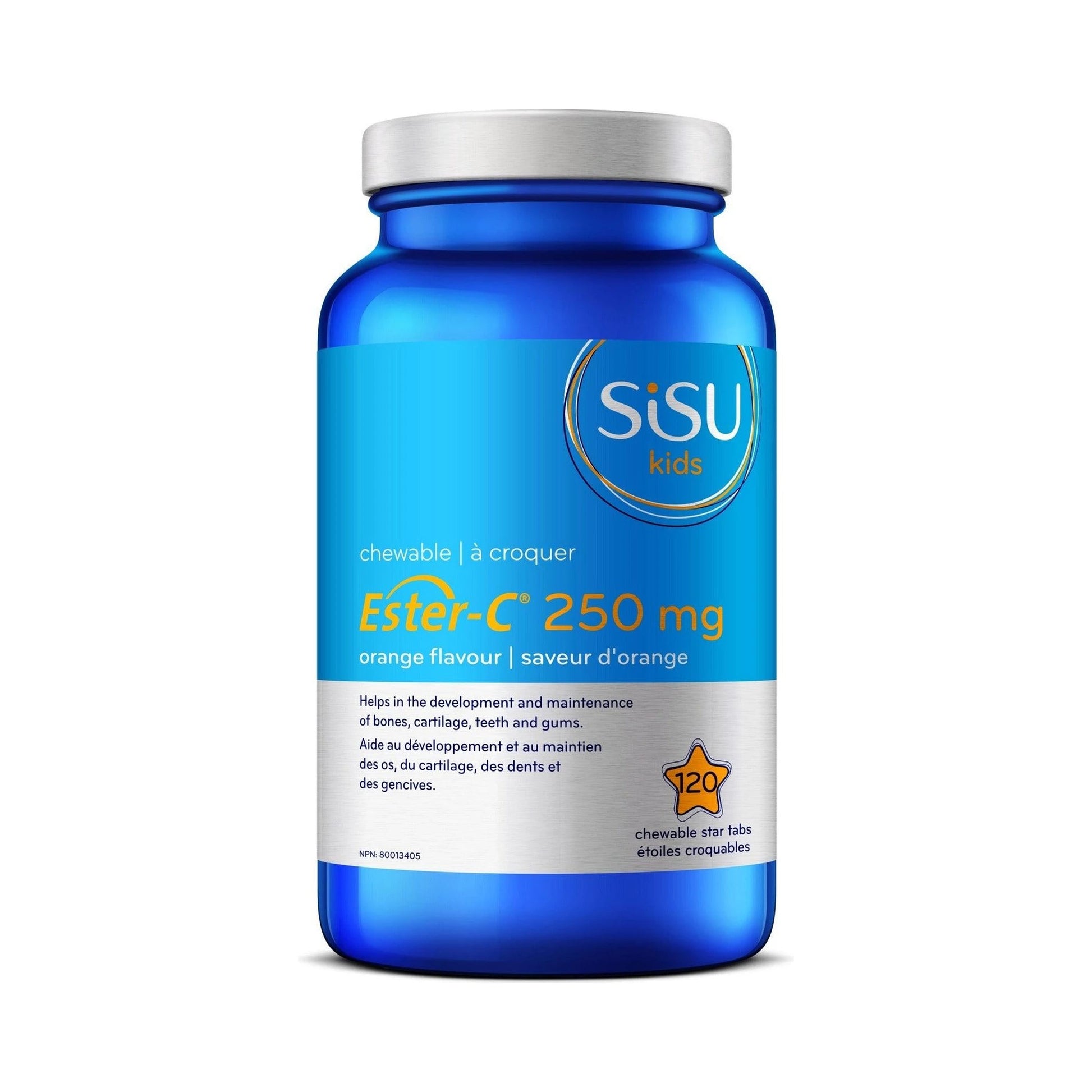 Sisu Kids Ester-C 250mg Orange 120 Chewable Tablets