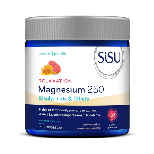 Sisu Magnesium 250 Relaxation Blend Powder Honey Grapefruit 133g