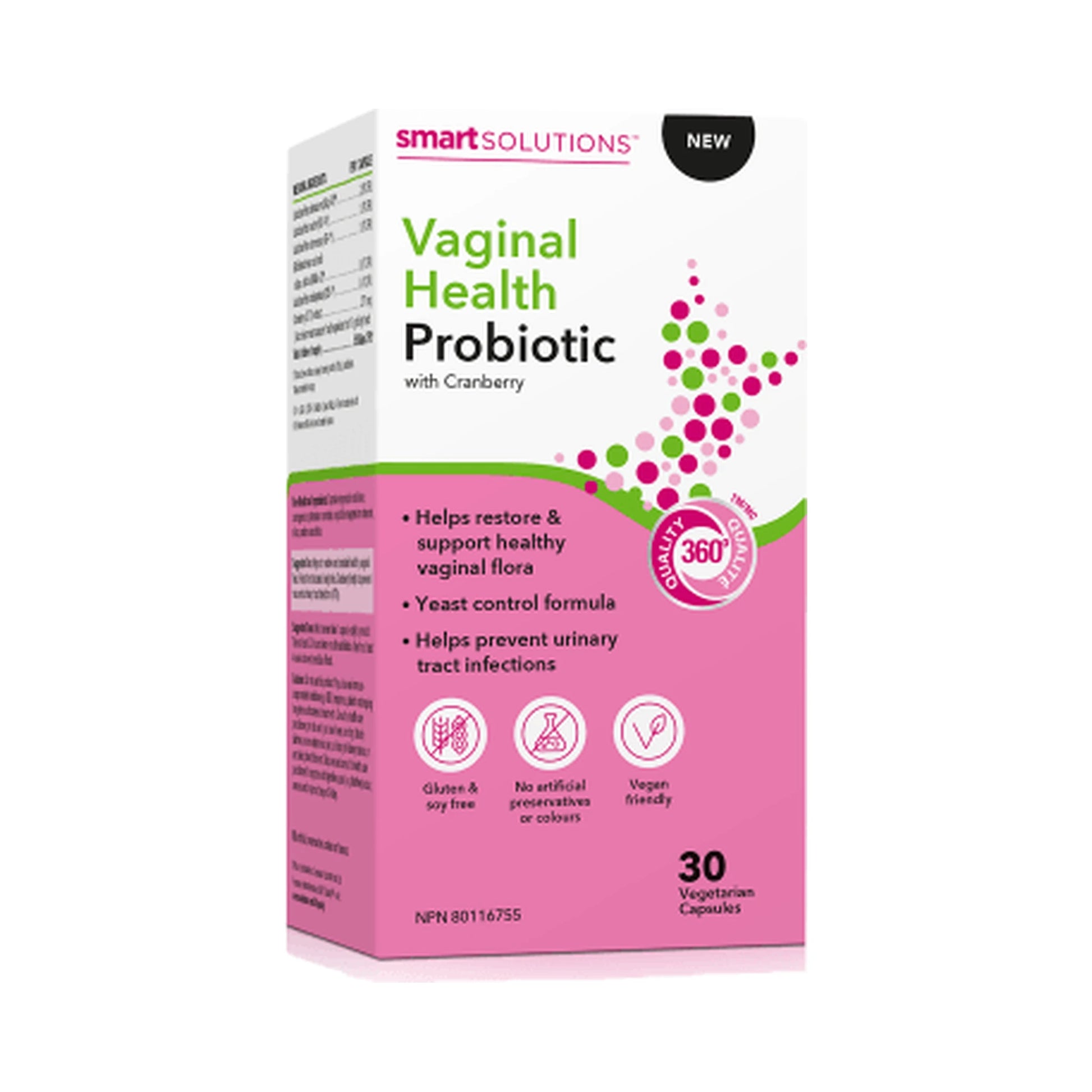 Smart Solutions Vaginal Health Probiotic 30 Veg Capsules