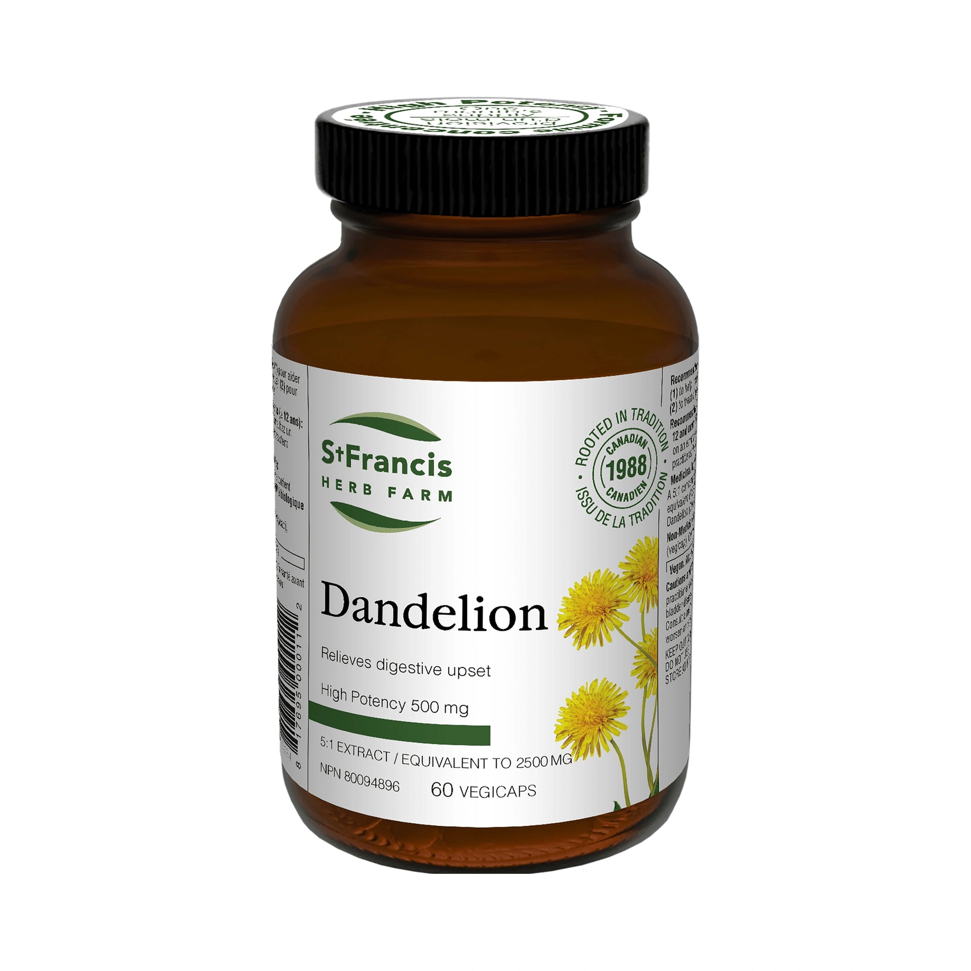 St. Francis Dandelion 5:1 Extract 60 Capsules