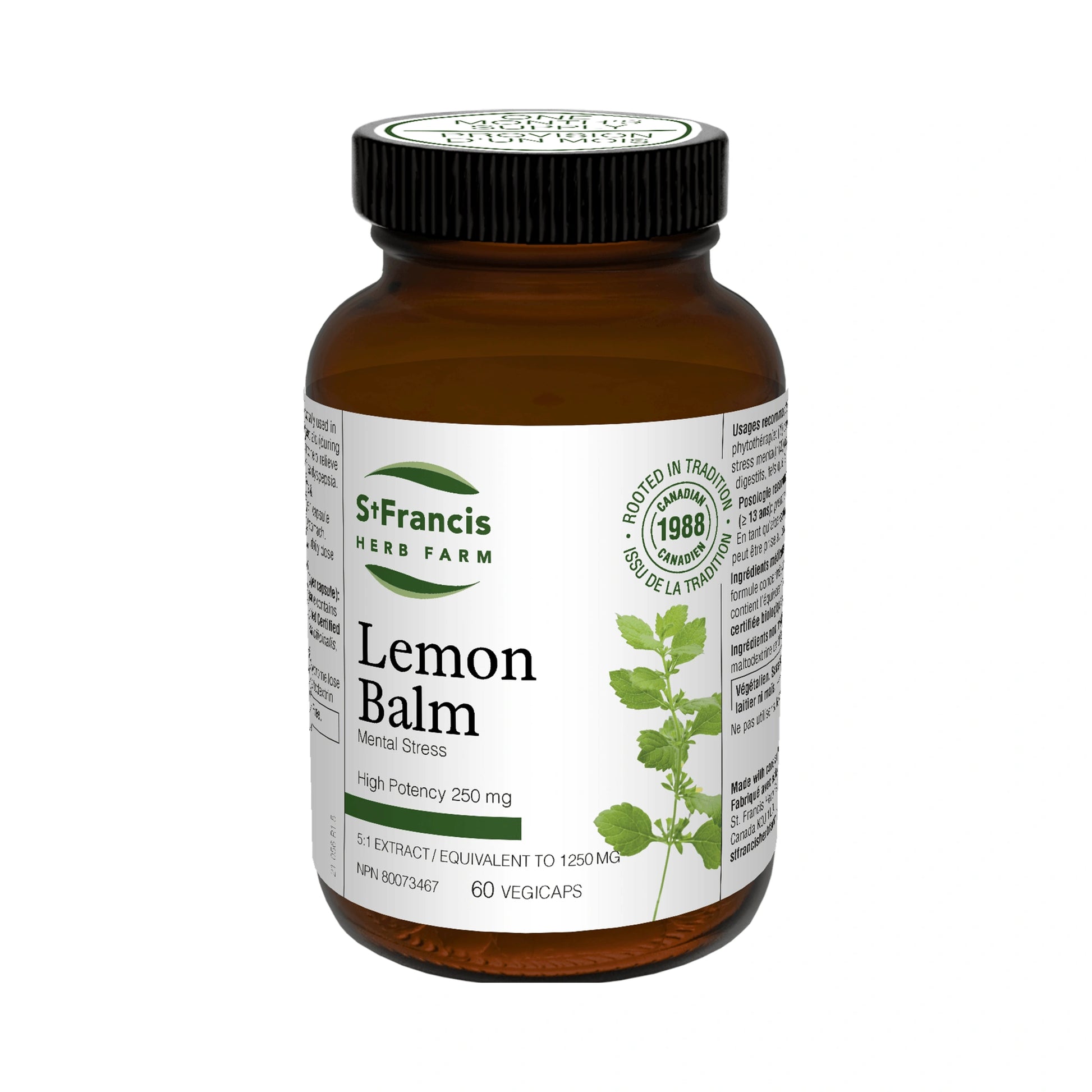 St. Francis Lemon Balm 5:1 Extract 60 Capsules