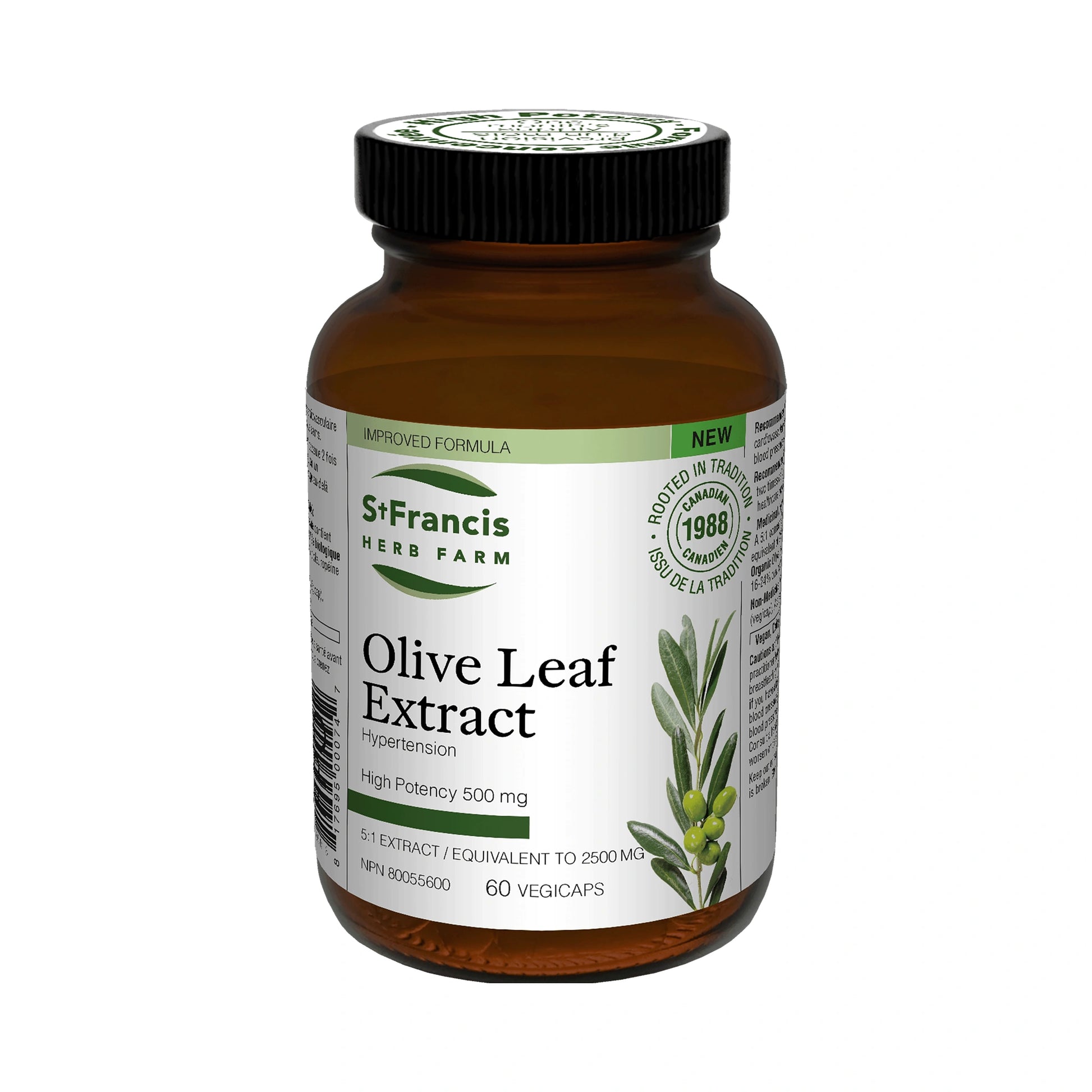 St. Francis Olive Leaf 5:1 Extract 60 Capsules