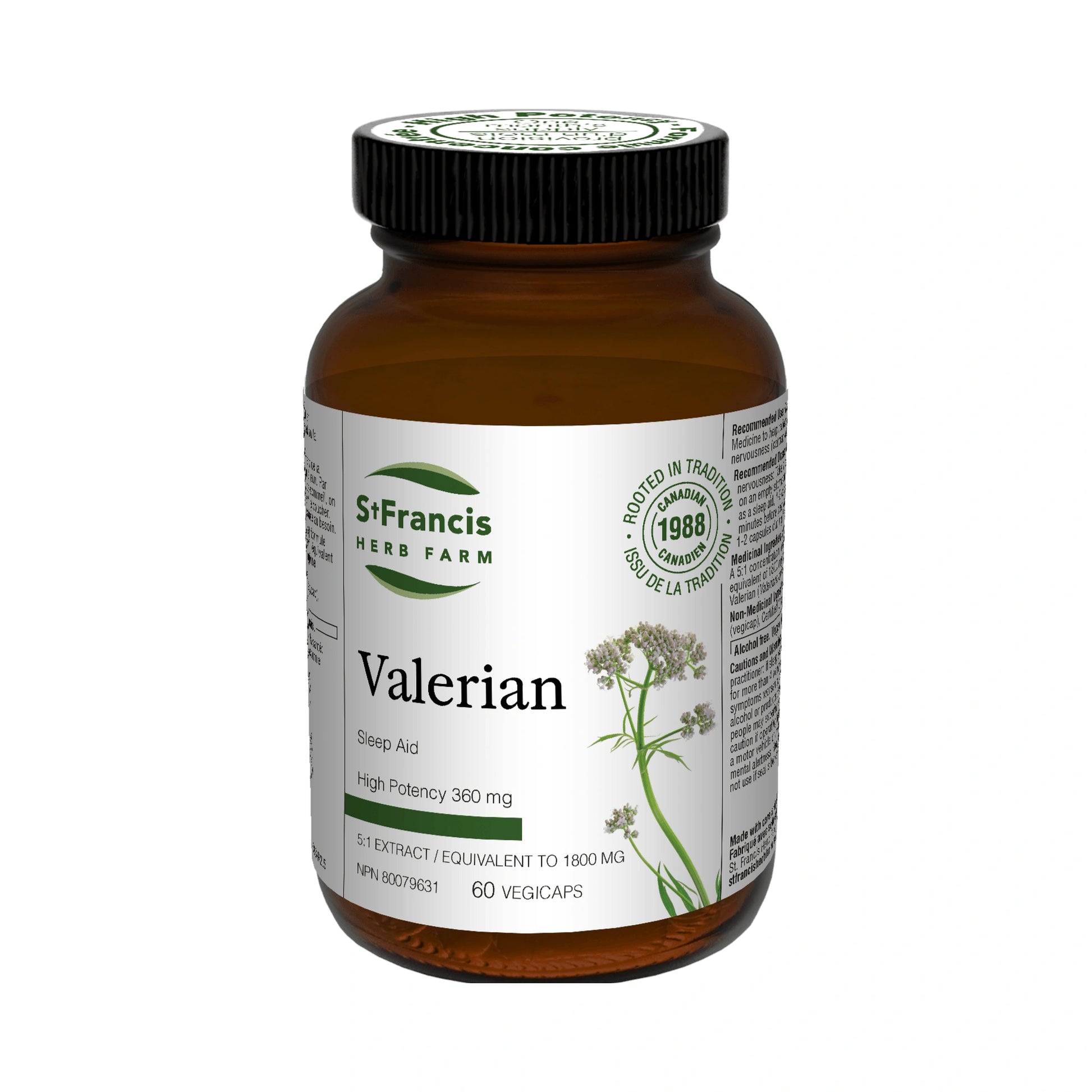 St. Francis Valerian 5:1 Extract 60 Capsules