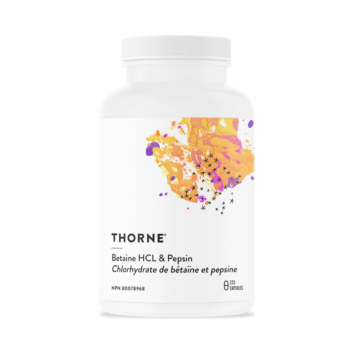 Thorne Betaine HCl & Pepsin 225 Capsules