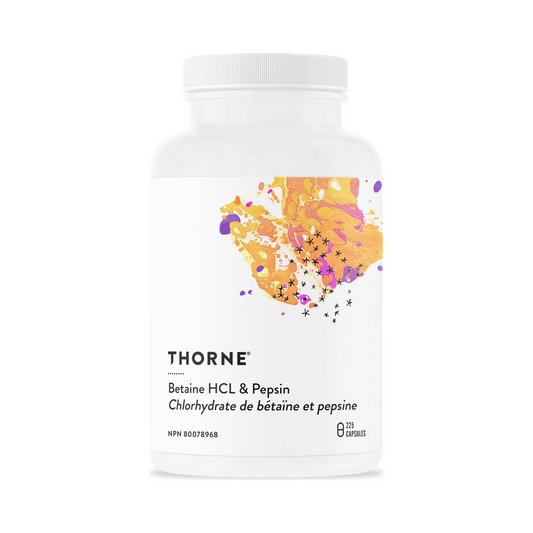 Thorne Betaine HCl & Pepsin 225 Capsules