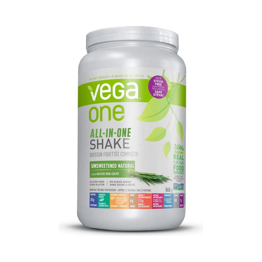 Vega One All In One Shake Natural Unsweetened Stevia Free 860g