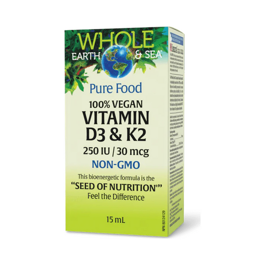 Whole Earth & Sea 100% Vegan Vitamin D3 & K2 15ml