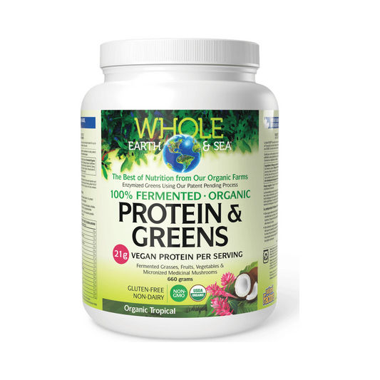 Whole Earth & Sea Fermented Organic Protein & Greens Organic Tropical 660g