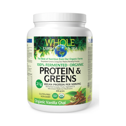 Whole Earth & Sea Fermented Organic Protein & Greens Organic Vanilla Chai 656g