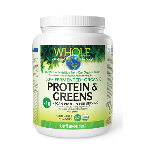 Whole Earth & Sea Fermented Organic Protein & Greens Unflavoured 640g