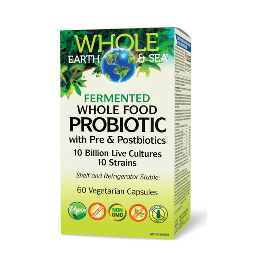 Whole Earth & Sea Fermented Whole Food Probiotic 10 Billion 60 Veg Capsules