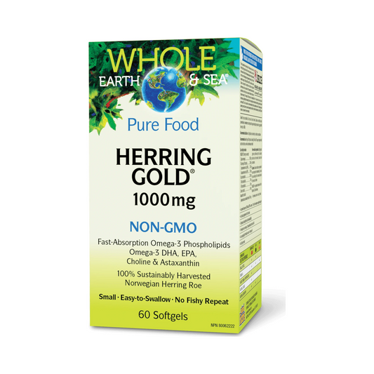 Whole Earth & Sea Herring Gold 1000mg 60 Softgels
