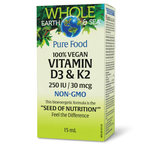 Whole Earth & Sea 100% Vegan Vitamin D3 & K2 15ml