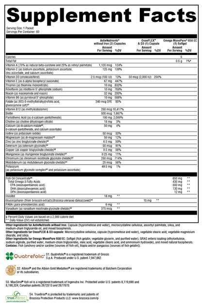 Xymogen ActivEssentials with OncoPLEX & D3 60 Packets
