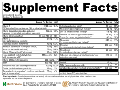 Xymogen ActivNutrients without Iron 120 Capsules