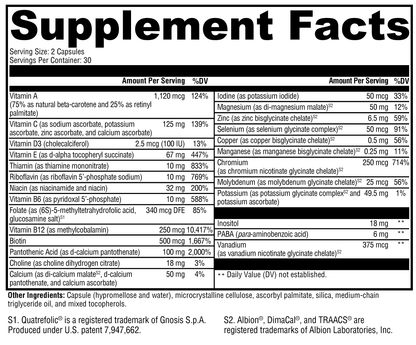 Xymogen ActivNutrients without Iron 60 Capsules