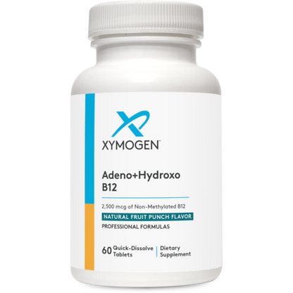 Xymogen Adeno+Hydroxo B12 Natural Fruit Punch Flavor 60 Tablets