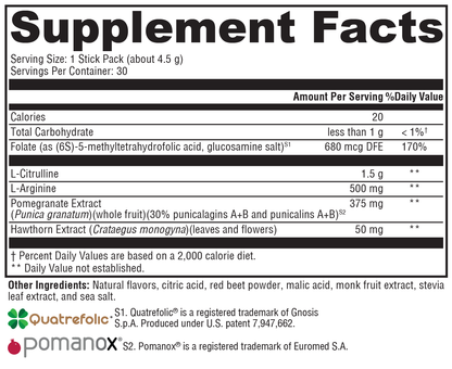 Xymogen AngiNOX Elite Fruit Punch 30 Servings