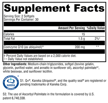 Xymogen CoQmax Ubiquinol 60 Softgels