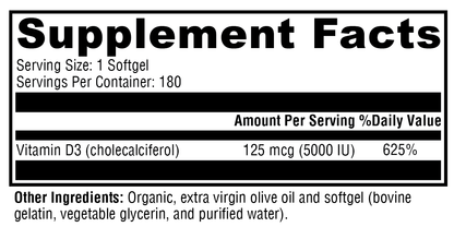 Xymogen D3 5000 180 Softgels