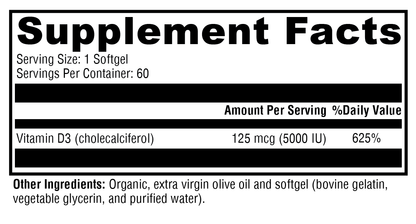 Xymogen D3 5000 60 Softgels