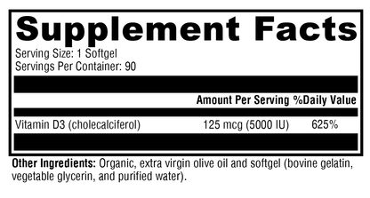 Xymogen D3 5000 90 Softgels