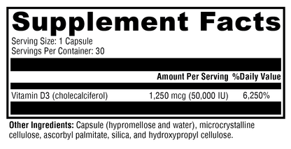 Xymogen D3 50,000 30 Capsules