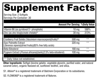 Xymogen Prostate FLO 60 Softgels