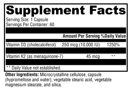 Xymogen K2-D3 10,000 60 Capsules