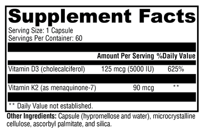 Xymogen K2-D3 5000 60 Capsules