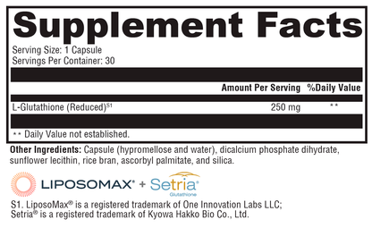 Xymogen Liposomal Glutathione 30 Capsules